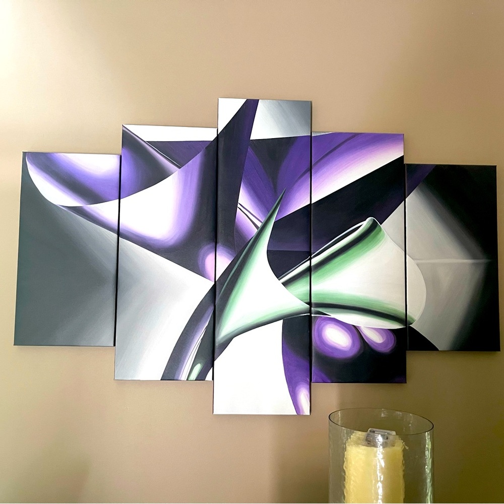 Original Purple oil Canvas painting!!Beautiful print I loved it - I bought 2